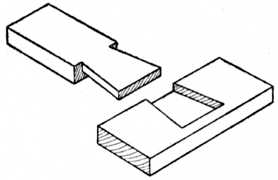 Fig. 38.—Stopped Dovetail Halving.