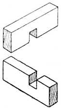 Fig. 40.—Cross Halving Joint Edgeways.