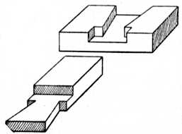 Fig. 44.—Dovetailed Halved Joint with Shoulders.