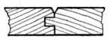 Fig. 98.—Matchboarding, Tongued, Grooved and Vee'd.