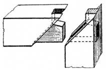 Fig. 146.—Self-wedging Japanese Tenon Joint.