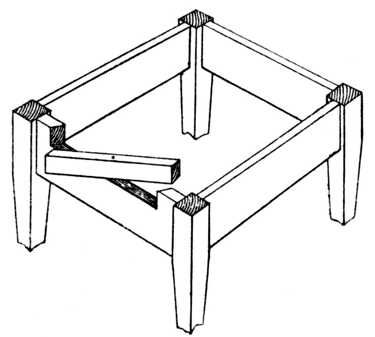 Fig. 243.—Revolving Fly Rail for Table. See Pivoted Fly or Front Rail.