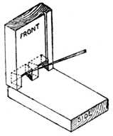 Fig. 278.—Marking Pins on Drawer Side.