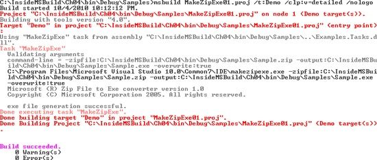 MakeZipExe task demonstration