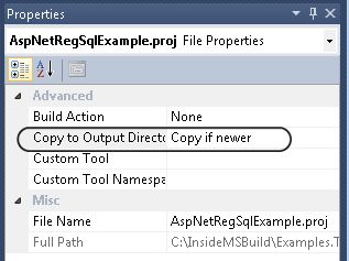 Copy To Output Directory