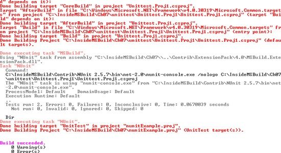 NUnitExample.proj passing result