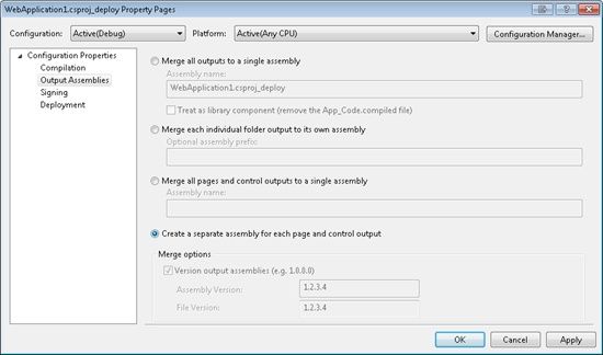 WDP Output Assemblies page