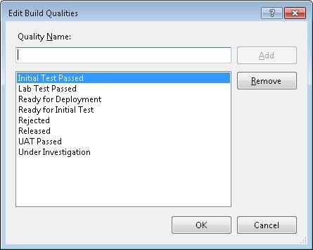 Edit Build Qualities dialog box