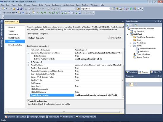 Specifying the private drop location