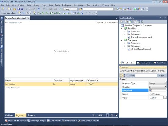 Adding a process parameter