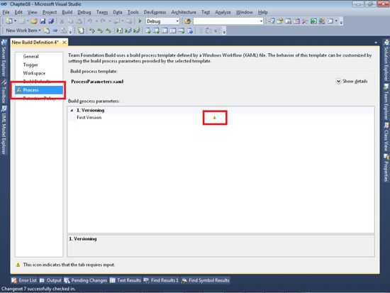 Required process parameters