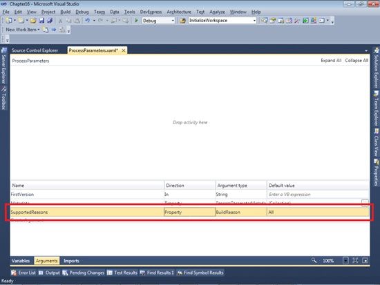 SupportReasons process parameter