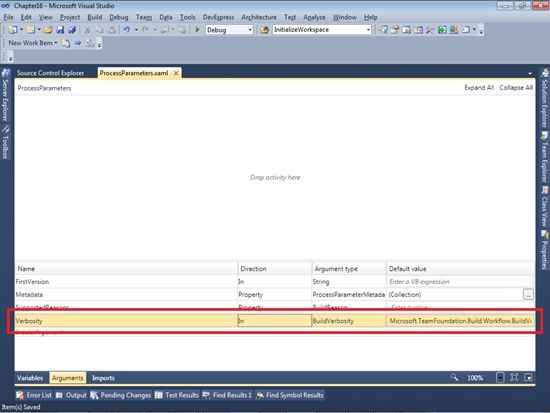 Verbosity process parameter