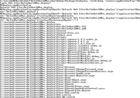 MSDeploy dump for Default Web Site/HelloWorldMvc_deploy