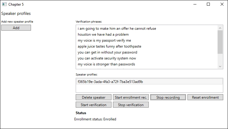 Verifying a person through speech