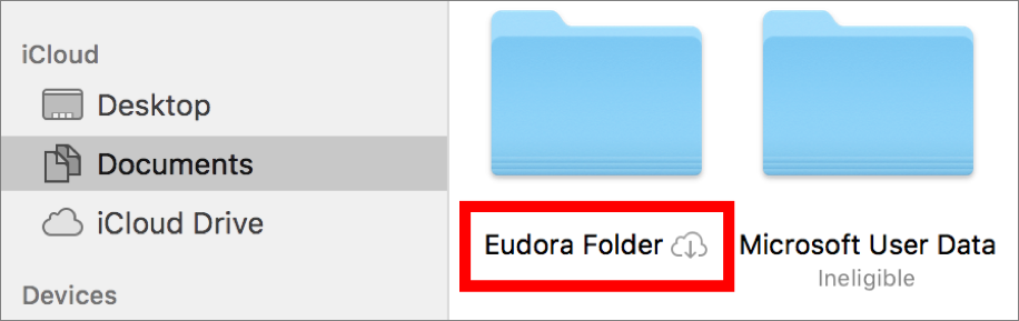 Figure 65: At least one file in this totally current folder is not stored on the local disk.