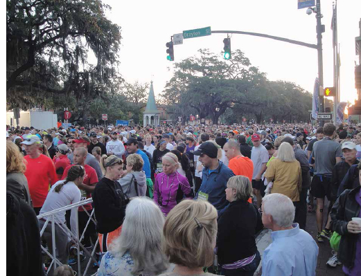 Runners take over in Savannah.