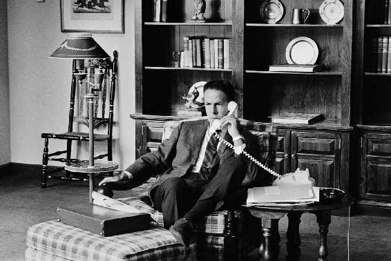 H. R. “Bob” Haldeman in his office. Richard Nixon’s “Lord High Executioner” created the model for the modern White House chief of staff.  Photo Courtesy Richard M. Nixon Presidential Library