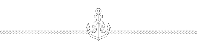 A anchor and rope on a black background  Description automatically generated