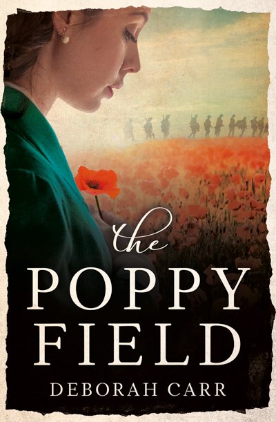 The book cover of The Poppy Field by Deborah Carr.