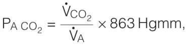 Az alveolaris szén-dioxid-nyomás és az alveolaris ventiláció összefüggése