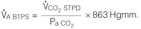 Az alveolaris szén-dioxid-nyomás és az alveolaris ventiláció összefüggése