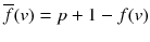 
$$\overline{f}(v) = p + 1 - f(v)$$
