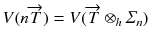 
$$V (n\overrightarrow{T}) = V (\overrightarrow{T} \otimes _{h}\varSigma _{n})$$
