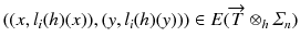 
$$((x,l_{i}(h)(x)),(y,l_{i}(h)(y))) \in E(\overrightarrow{T} \otimes _{h}\varSigma _{n})$$
