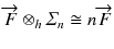 
$$\overrightarrow{F} \otimes _{h}\varSigma _{n}\cong n\overrightarrow{F}$$
