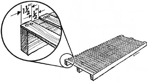 Wood lath section...