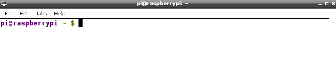 The Pi terminal prompt