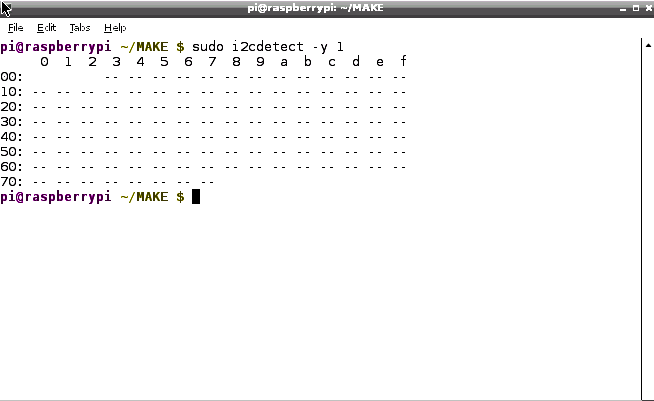 The i2cdetect utility