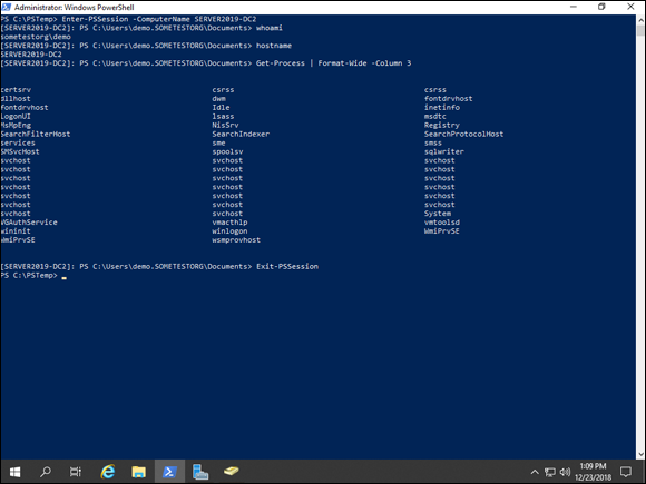 Screen capture Enter-PSSession command output in PowerShell.