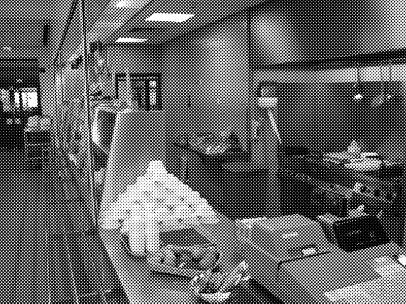 The staff restaurant on the top floor as photographed during one of Urban Resort’s exploratory visits to the building in 2007.