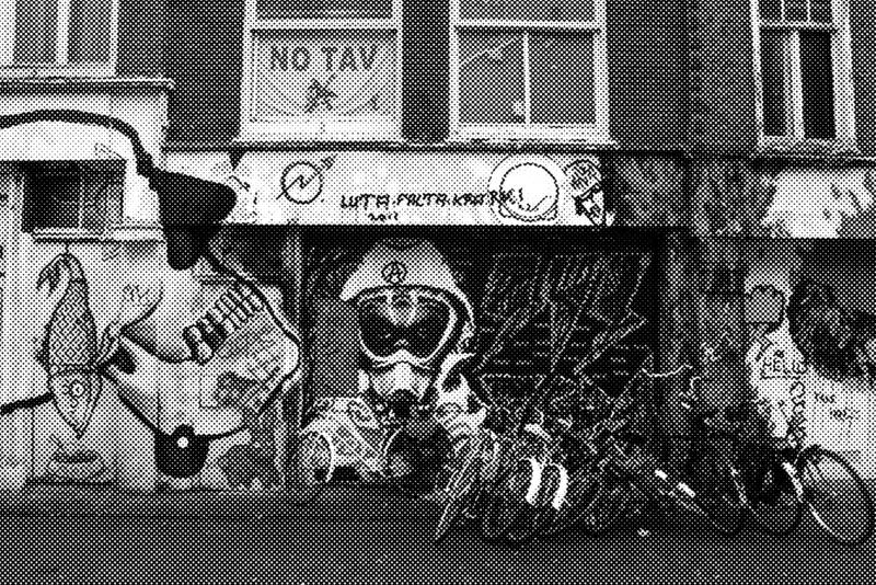 One of the remaining squats in the Spuistraat, situated in the city center of Amsterdam.