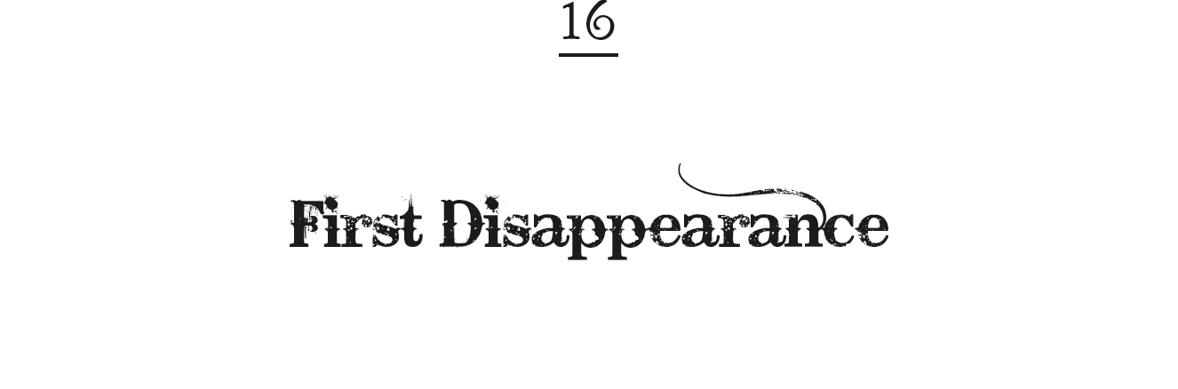 16. First Disappearance