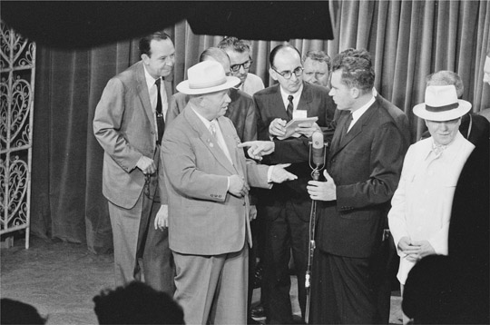 Figure 7.1 Nikita Khrushchev and Richard Nixon at the American exhibit in Moscow in 1959