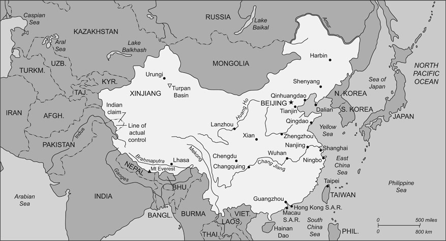 Map 2.1 The People’s Republic of China