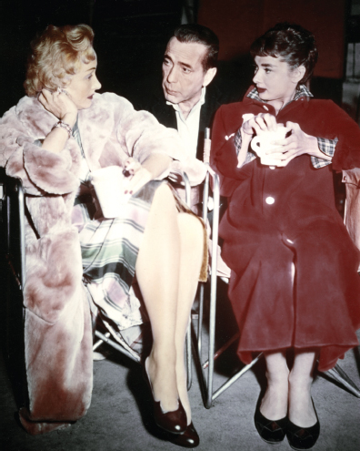 Marlene Dietrich visits the Sabrina set...