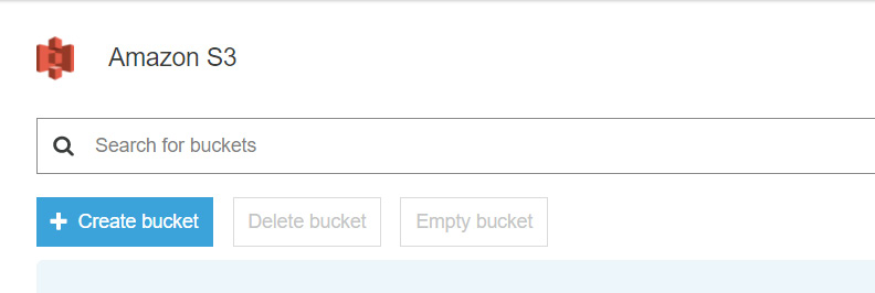 Figure 2.4: Creating an Amazon S3 bucket
