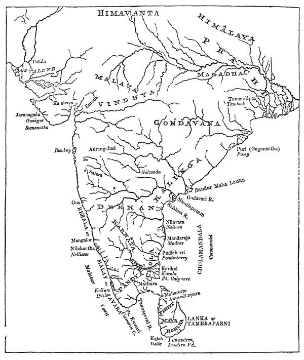 MAP OF ANCIENT INDIA.