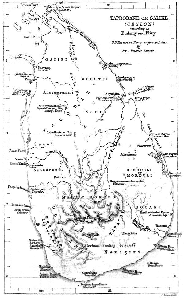 CEYLON, ACCORDING TO PTOLEMY AND PLINY