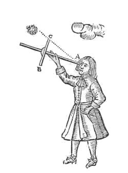 SEVENTEENTH CENTURY MARINER USING A CROSS-STAFF