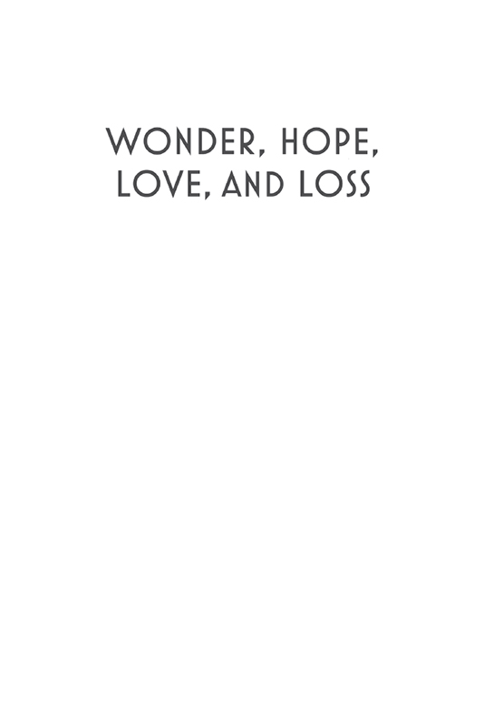 Half Title of Wonder Hope Love and Loss