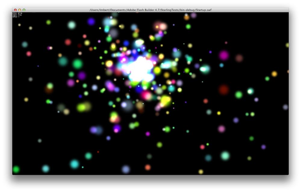 Custom particles running through Starling