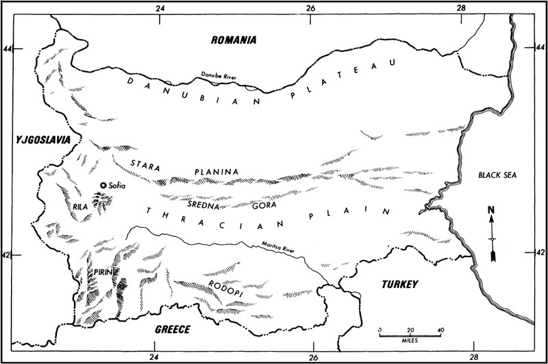Figure 2. Topography of Bulgaria