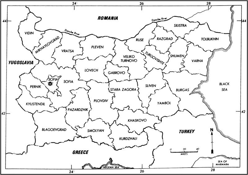 Figure 3. Political Subdivisions of Bulgaria, 1973