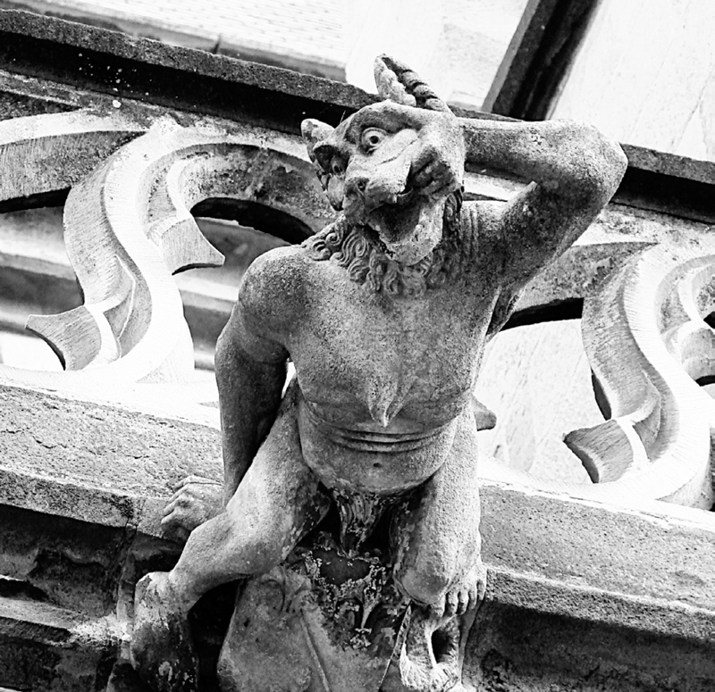 Figura 15. Gargoyle di un lupo mannaro, cattedrale di Moulins, Francia