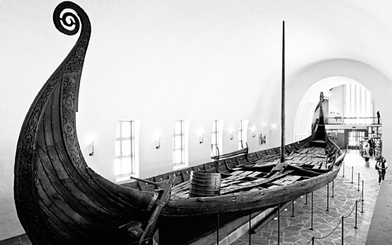 Figura 17. La nave di Oseberg nel Museo delle navi vichinghe di Oslo